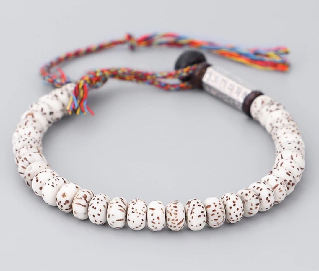Abundance, Good Luck, Peace and Wisdom Bodhi Seed Bead Men Bracelet